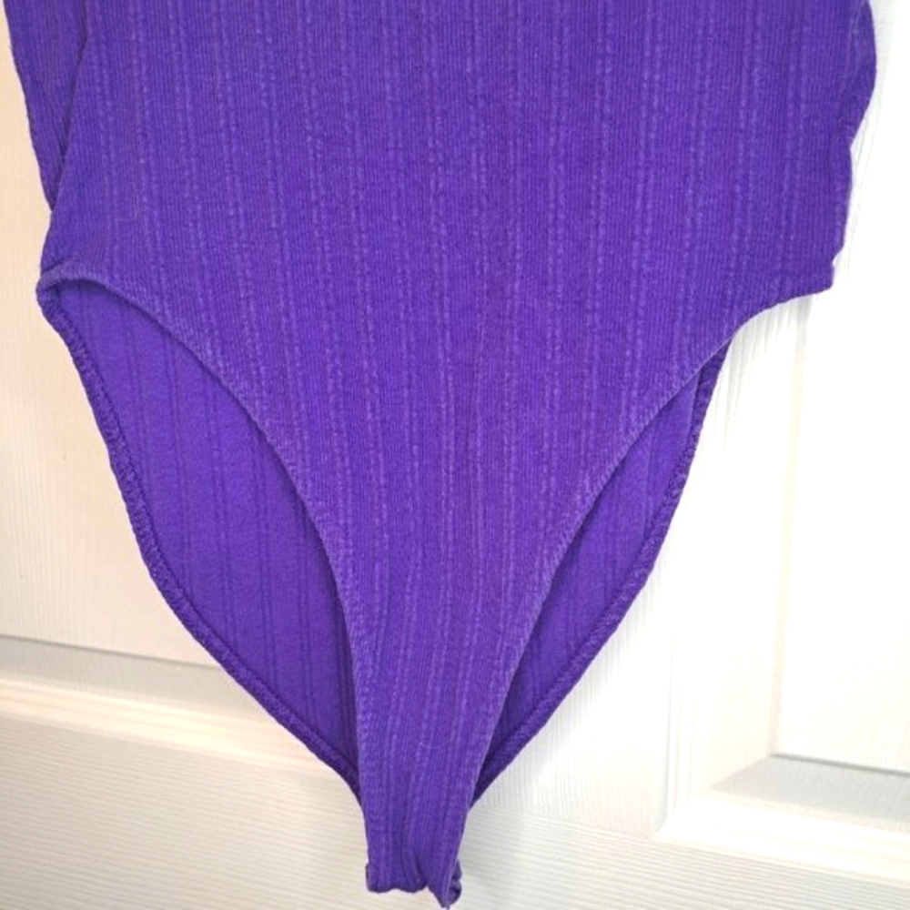 Betty Blue Ribbed Sleeveless Bodysuit Size Large - Picture 4 of 6